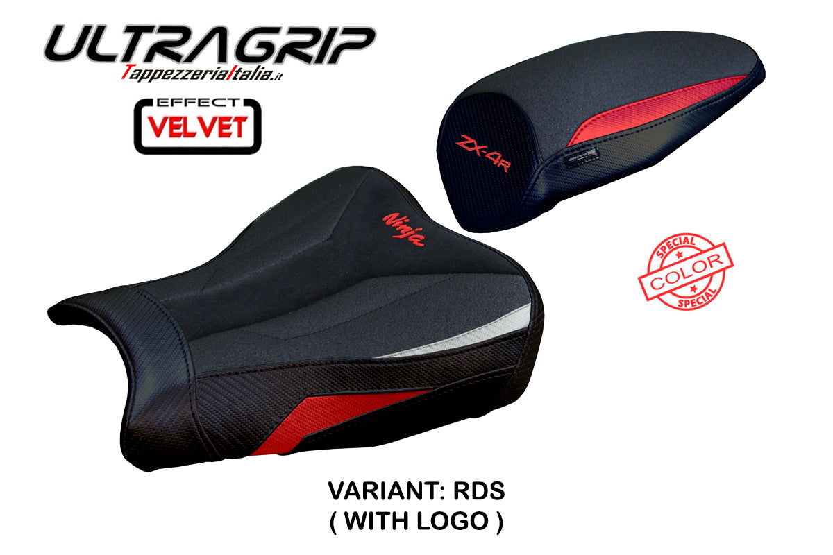 Kawasaki ZX4R 2023-2025 Seat Cover Tappezzeria Italia TPZ Ultragrip in Red Silver and Black