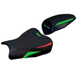 Funda de asiento Kawasaki ZX4RR 2023-2025 Tappezzeria Italia TPZ en verde, rojo y negro