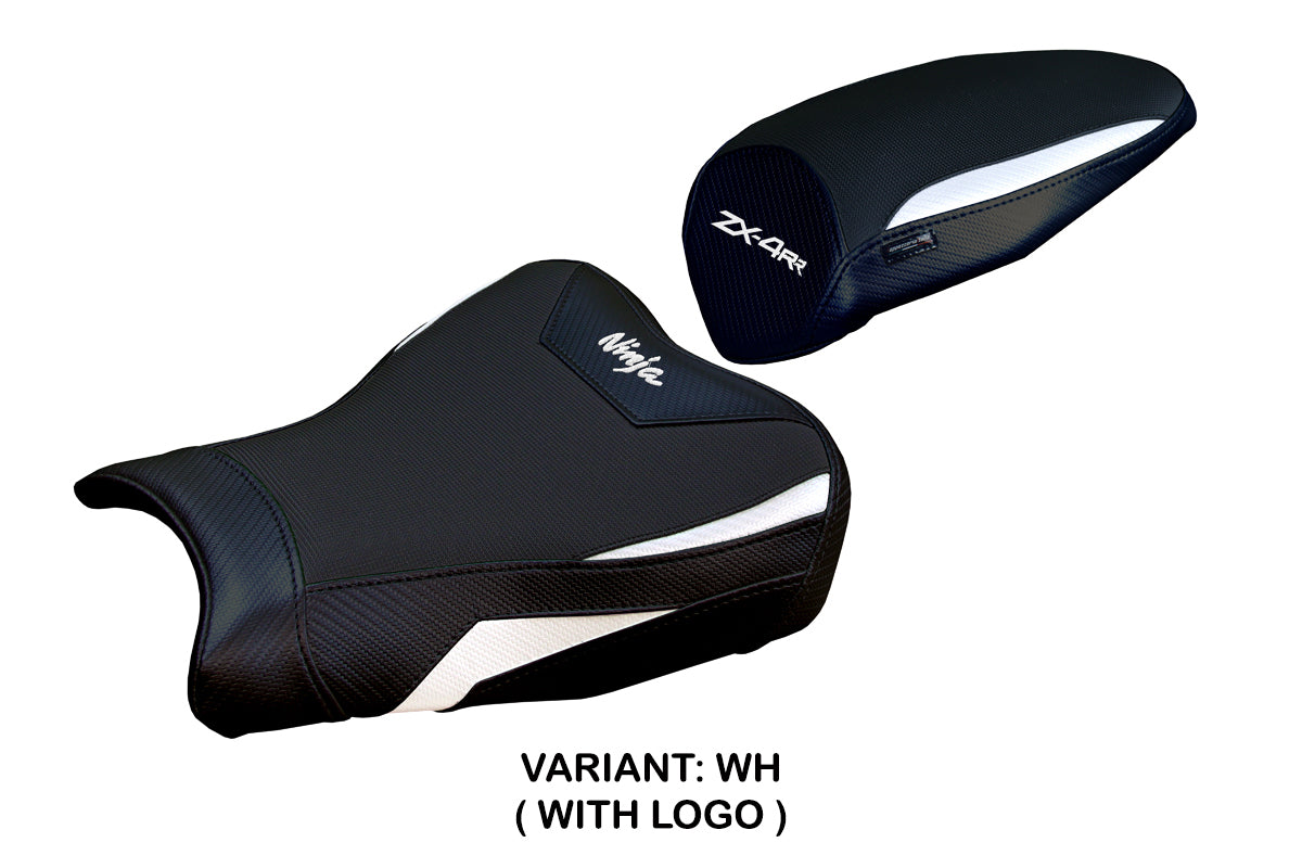 Funda de asiento Kawasaki ZX4RR 2023-2025 Tappezzeria Italia TPZ en blanco y negro