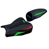 Funda de asiento Kawasaki ZX4RR 2023-2025 Tappezzeria Italia TPZ Ultragrip en verde, rojo y negro