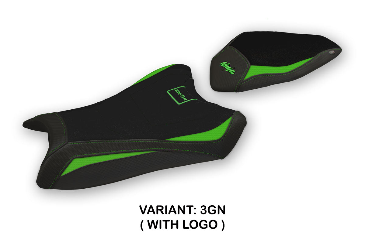 Kawasaki Ninja ZX6R 2019-2025 Seat Cover Tappezzeria Italia TPZ in Green Black