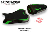 Kawasaki Ninja ZX6R 2009-2012 Seat Cover Tappezzeria Italia TPZ Ultragrip in Green and Grey
