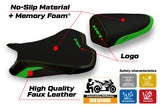 Funda de asiento Kawasaki Ninja ZX6R 2009-2012 Tappezzeria Italia TPZ Comfort en verde