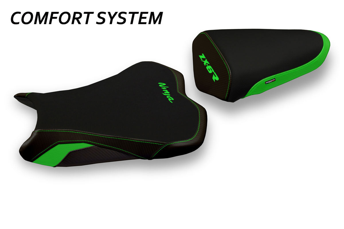 Kawasaki Ninja ZX6R 2013-2018 Seat Cover Tappezzeria Italia TPZ Comfort in Green