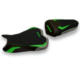 Kawasaki Ninja ZX6R 2013-2018 Seat Cover Tappezzeria Italia TPZ Ultragrip Green in Grey