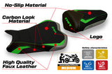 Kawasaki Ninja ZX6R 2013-2018 Seat Cover Tappezzeria Italia TPZ Ultragrip Green in Grey
