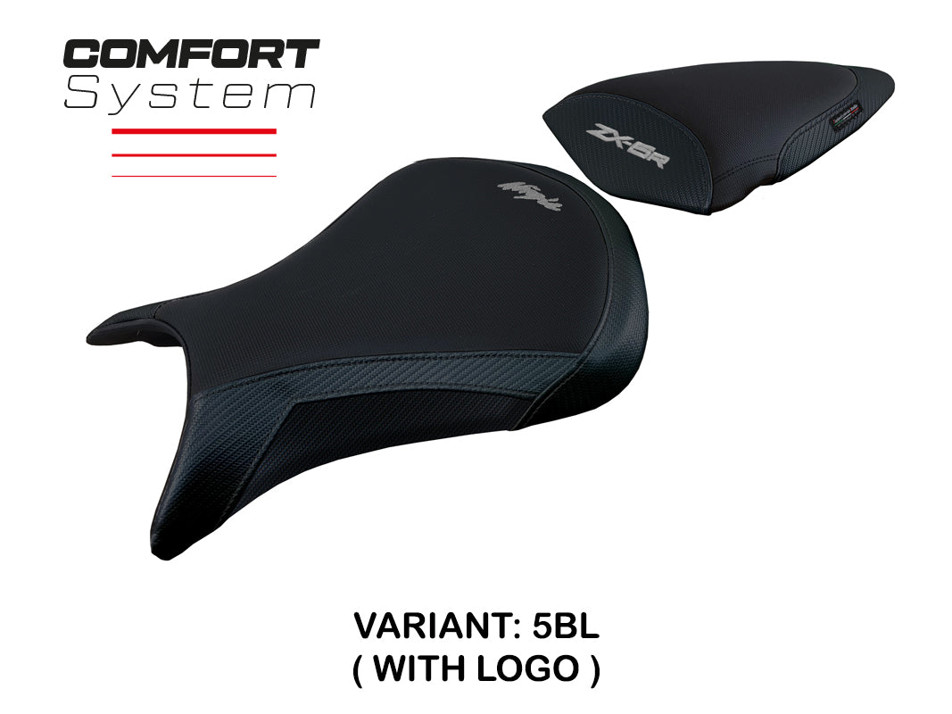 Kawasaki Ninja ZX6R 2005 2006 Seat Cover Tappezzeria Italia TPZ Comfort in Black