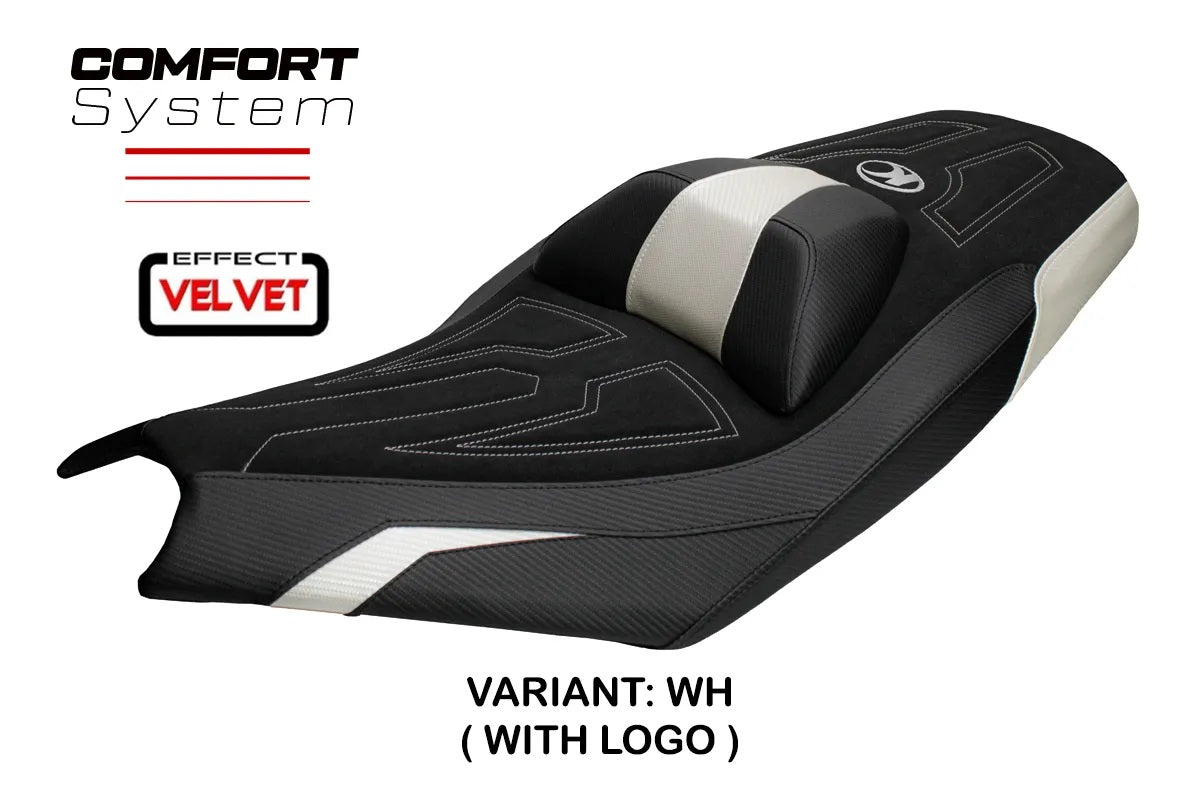 Kymco AK550 Premium 2023-2026 Seat Cover TPZ Italia Comfort White Black