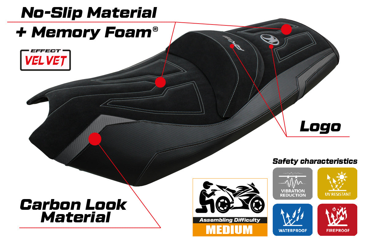 Kymco AK 550 2017-2024 Seat Cover Tappezzeria Italia TPZ Comfort in White