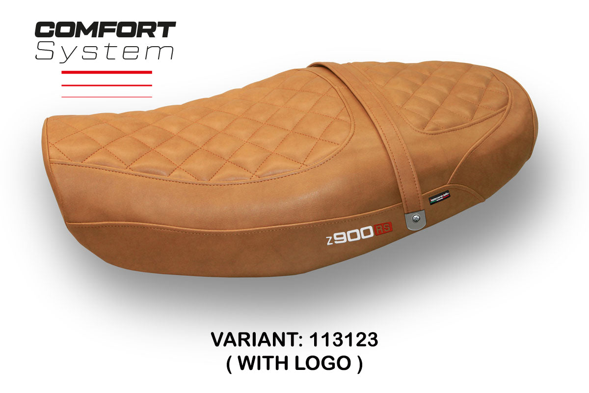 Funda de asiento Kawasaki Z900RS 2018-2025 Tappezzeria Italia TPZ Comfort Leather Camel