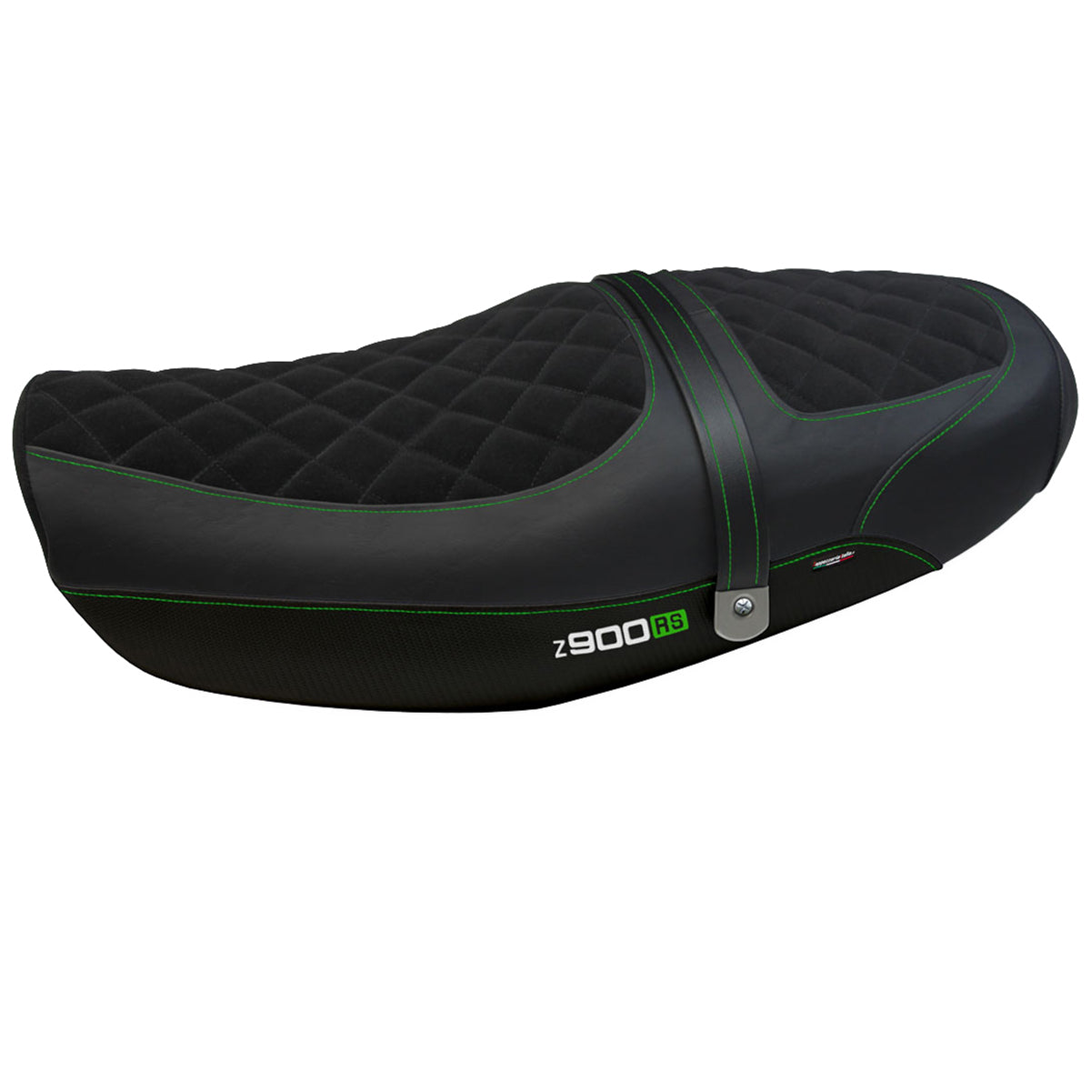 Funda de asiento Kawasaki Z900RS 2018-2025 Tappezzeria Italia TPZ Terciopelo Verde Negro