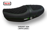 Funda de asiento Kawasaki Z900RS 2018-2025 Tappezzeria Italia TPZ Terciopelo Verde Negro