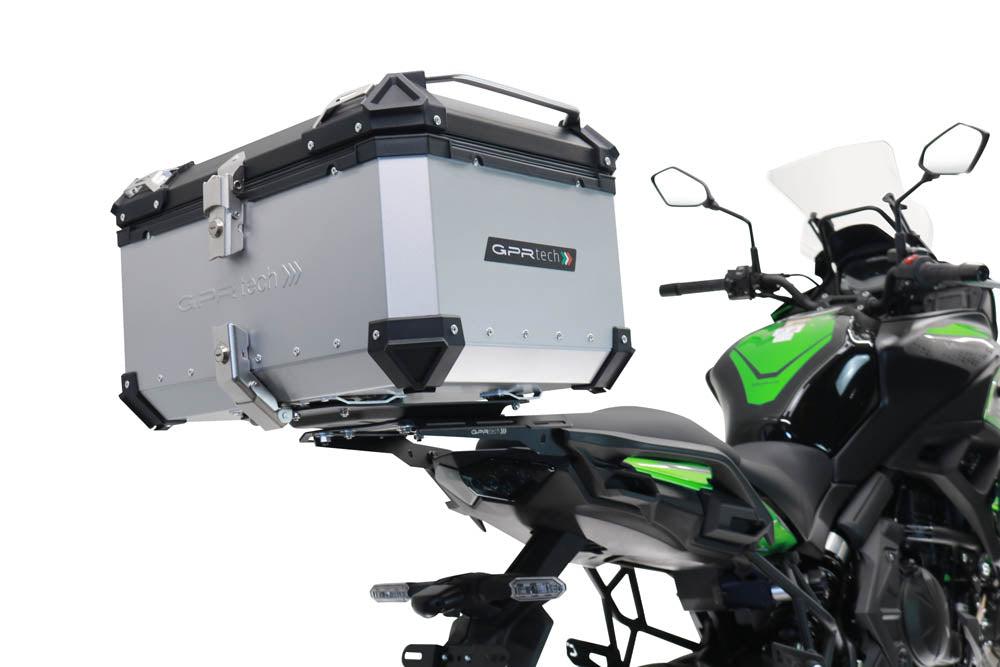 Kawasaki Versys 650 2023-2026 GPR Tech 35L Aluminum Top Case, Silver with Mounting Plate - photo 2