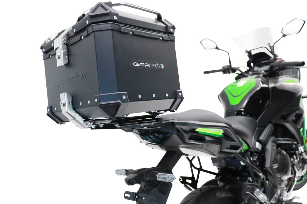 Kawasaki Versys 650 2015-2016 GPR Tech 55L Aluminum Top Case, Black with Mounting Plate - photo 3
