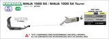 Arrow Exhaust Kawasaki Ninja 1000SX 2020-2024 Indy Race Aluminum Slip-on 71914AK