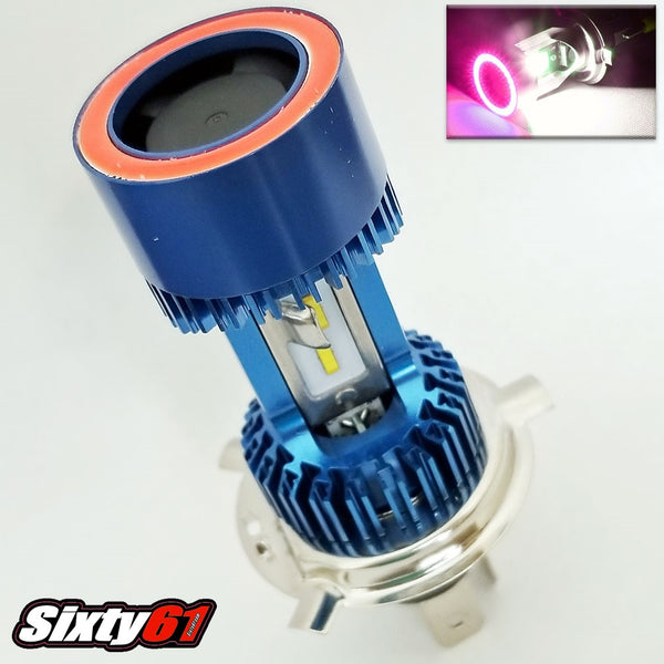 H4 Pink Halo Motorcycle LED Headlight Bulb – Sixty61