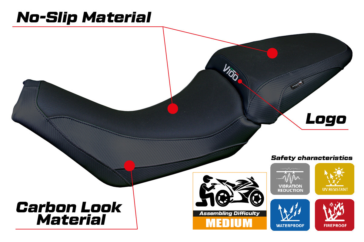 Moto Guzzi V100 Mandello 2022-2025 Seat Cover Tappezzeria Italia TPZ Black