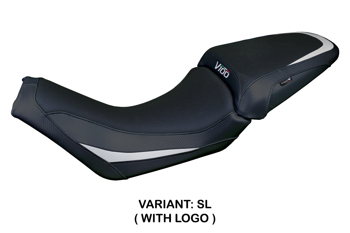 Moto Guzzi V100 Mandello 2022-2025 Seat Cover Tappezzeria Italia TPZ Silver Black