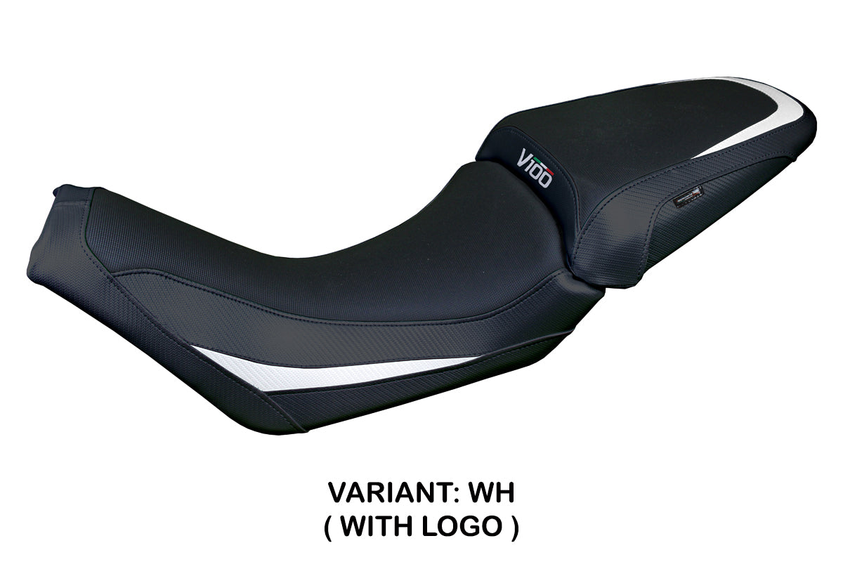 Moto Guzzi V100 Mandello 2022-2025 Seat Cover Tappezzeria Italia TPZ White Black