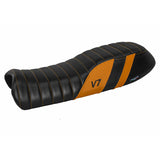 Moto Guzzi V7 2011-2020 Seat Cover Tappezzeria Italia TPZ in Orange and Black