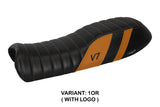 Moto Guzzi V7 2011-2020 Seat Cover Tappezzeria Italia TPZ in Orange and Black