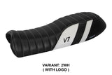Moto Guzzi V7 2011-2020 Seat Cover Tappezzeria Italia TPZ in White and Black