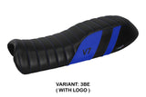 Moto Guzzi V7 2011-2020 Seat Cover Tappezzeria Italia TPZ in Blue and Black