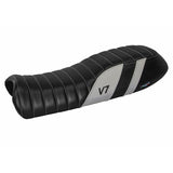 Moto Guzzi V7 2011-2020 Seat Cover Tappezzeria Italia TPZ in Silver and Black