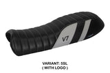 Moto Guzzi V7 2011-2020 Seat Cover Tappezzeria Italia TPZ in Silver and Black