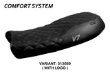 Funda de asiento Moto Guzzi V7 2011-2020 Tappezzeria Italia TPZ Comfort en negro vintage