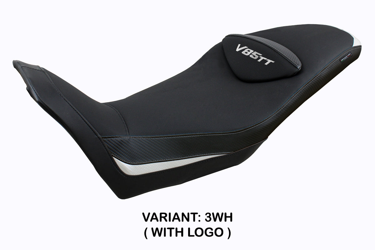 Moto Guzzi V85TT 2019-2025 Seat Cover Tappezzeria Italia TPZ in White and Black
