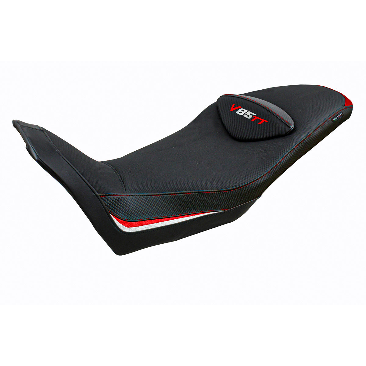 Moto Guzzi V85TT 2019-2025 Seat Cover Tappezzeria Italia TPZ in Red White and Black