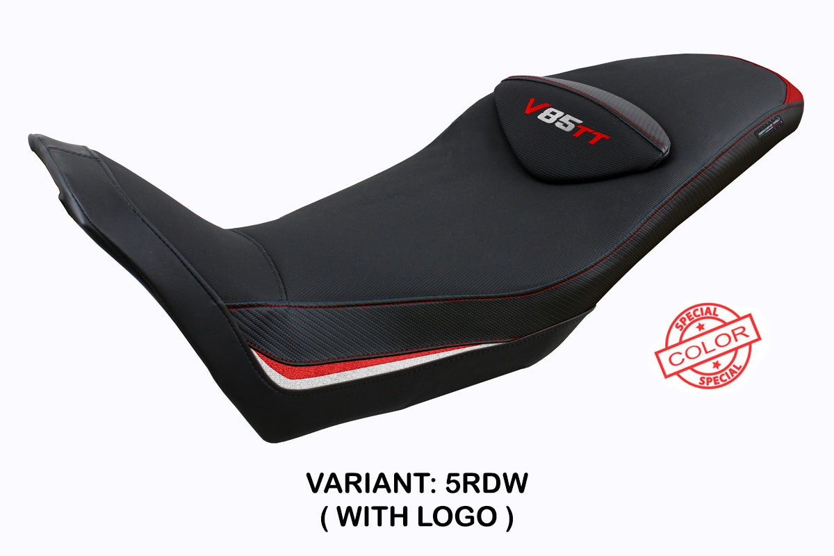 Moto Guzzi V85TT 2019-2025 Seat Cover Tappezzeria Italia TPZ in Red White and Black