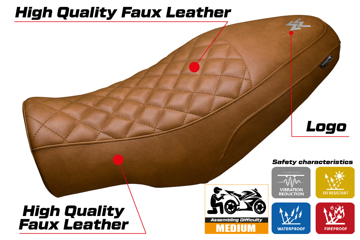 Moto Morini Seiemmezzo 2022-2025 Seat Cover Tappezzeria Italia TPZ in Vintage Brown