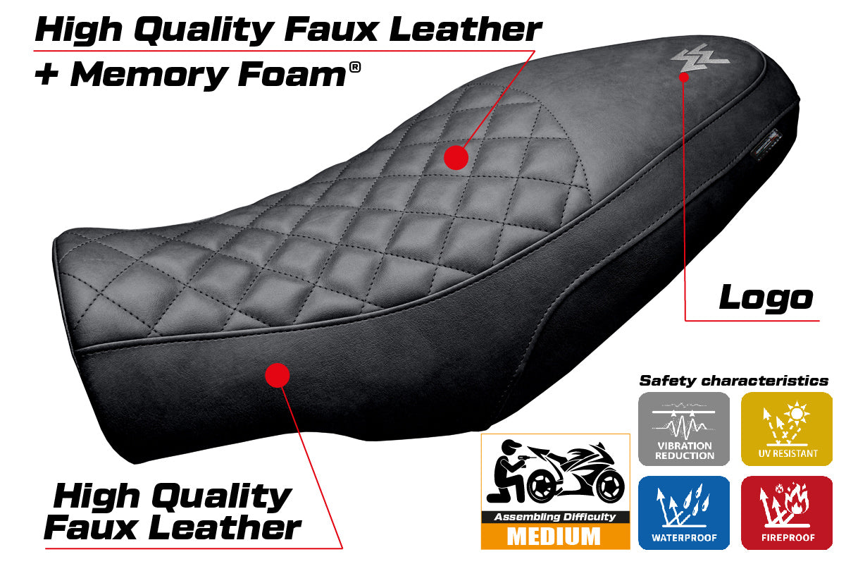 Moto Morini Seiemmezzo 2022-2025 Seat Cover Tappezzeria Italia TPZ Comfort in Vintage Black