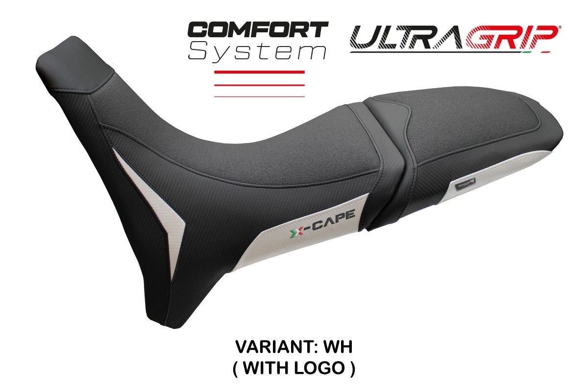 Moto Morini X-Cape 700 2025-2026 Seat Cover TPZ Italia Ultragrip Comfort White Black