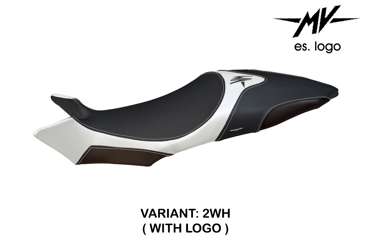 MV Agusta Brutale 920 1090 1090R 2009-2015 Seat Cover Tappezzeria Italia TPZ in White and Black