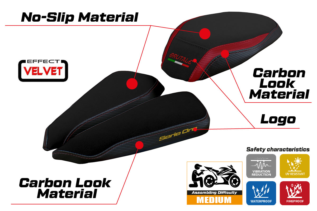 MV Agusta Brutale 1000RR 2020-2025 Seat Cover Tappezzeria Italia TPZ in Bordeaux