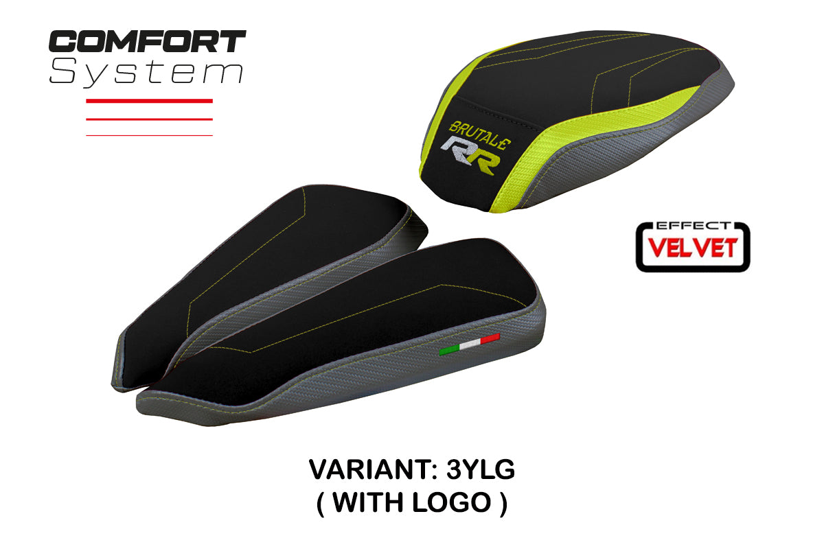MV Agusta Brutale 1000RR 2020-2025 Seat Cover Tappezzeria Italia TPZ Comfort in Yellow and Grey