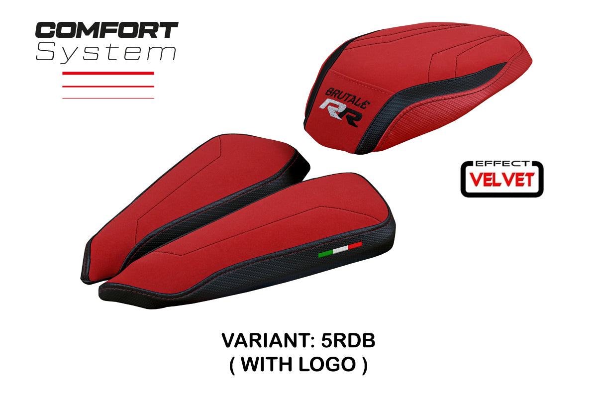 MV Agusta Brutale 1000RR 2020-2025 Seat Cover Tappezzeria Italia TPZ Comfort in Black and Red