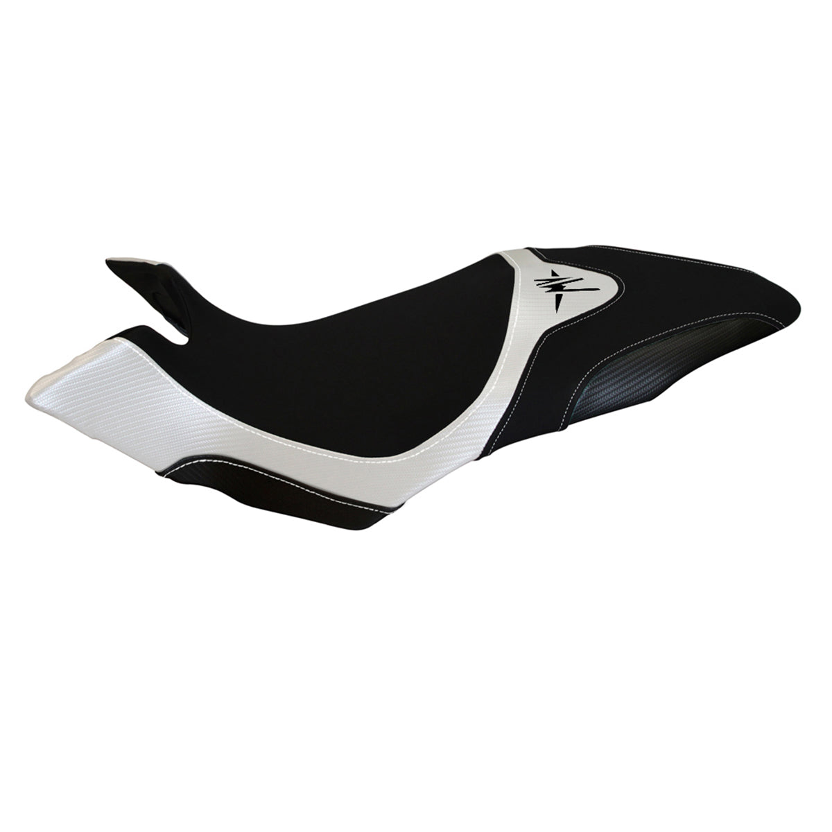 Funda de asiento Tappezzeria Italia TPZ para MV Agusta Dragster 800 2014-2018 en blanco