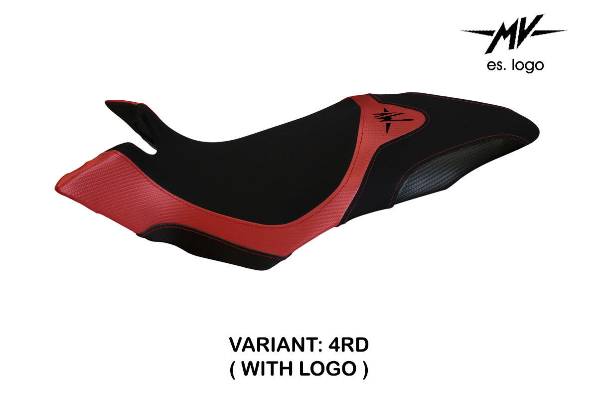 Funda de asiento Tappezzeria Italia TPZ para MV Agusta Dragster 800 2014-2018 en rojo
