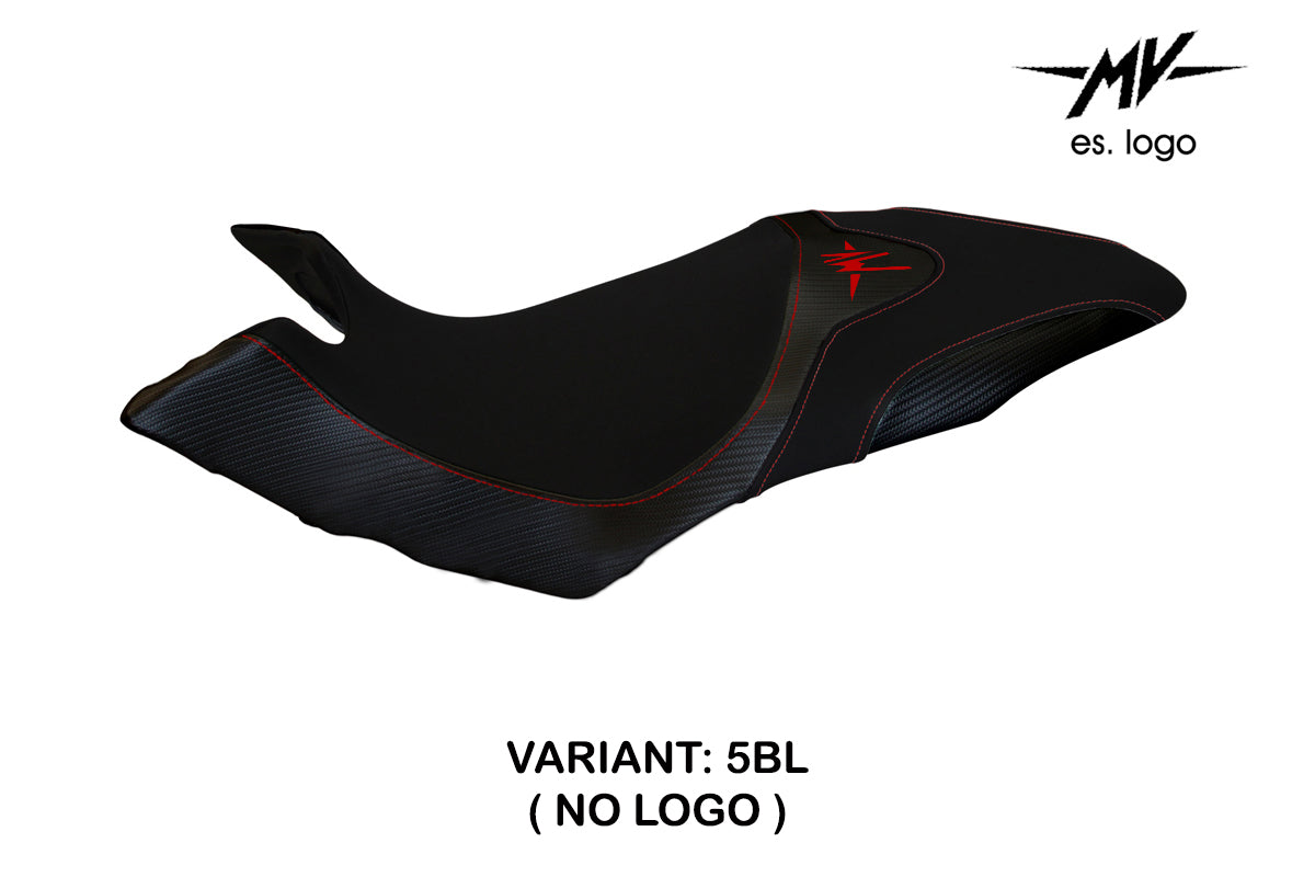 Funda de asiento Tappezzeria Italia TPZ para MV Agusta Dragster 800 2014-2018 en negro