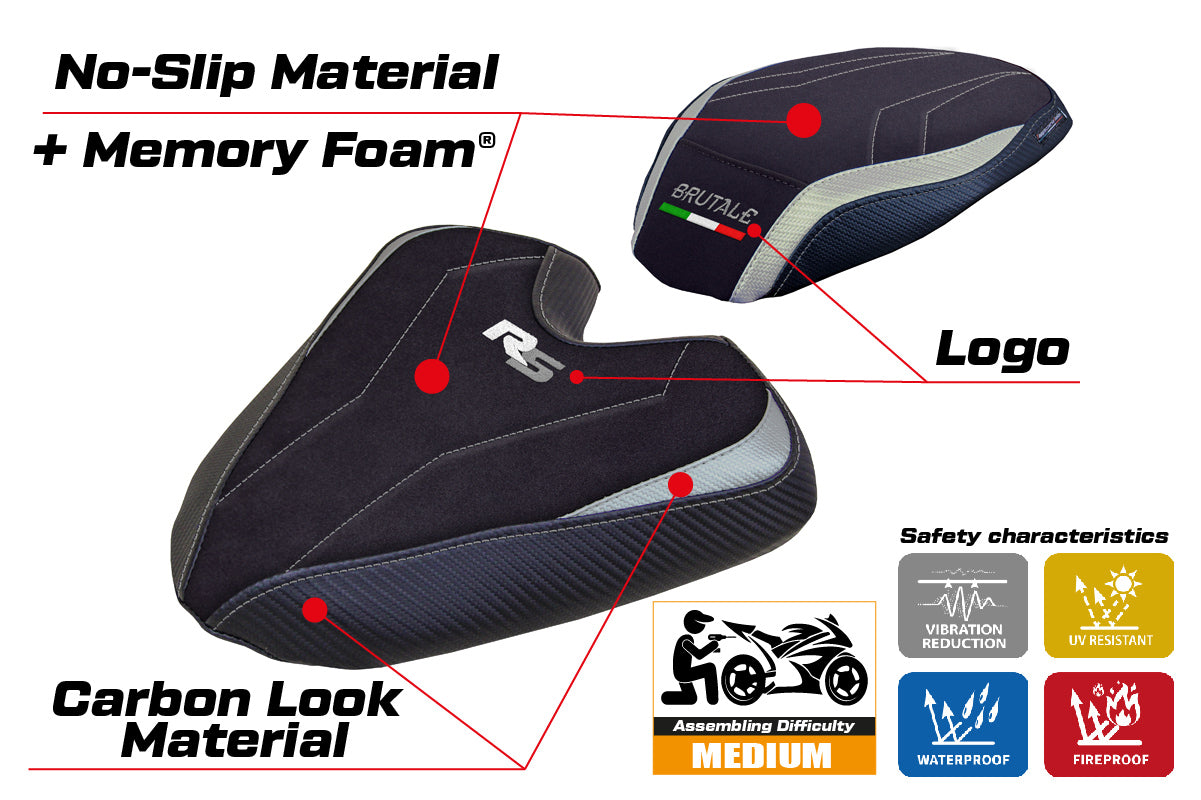 MV Agusta Brutale 1000RS 2021-2025 Seat Cover Tappezzeria Italia TPZ Comfort in Silver