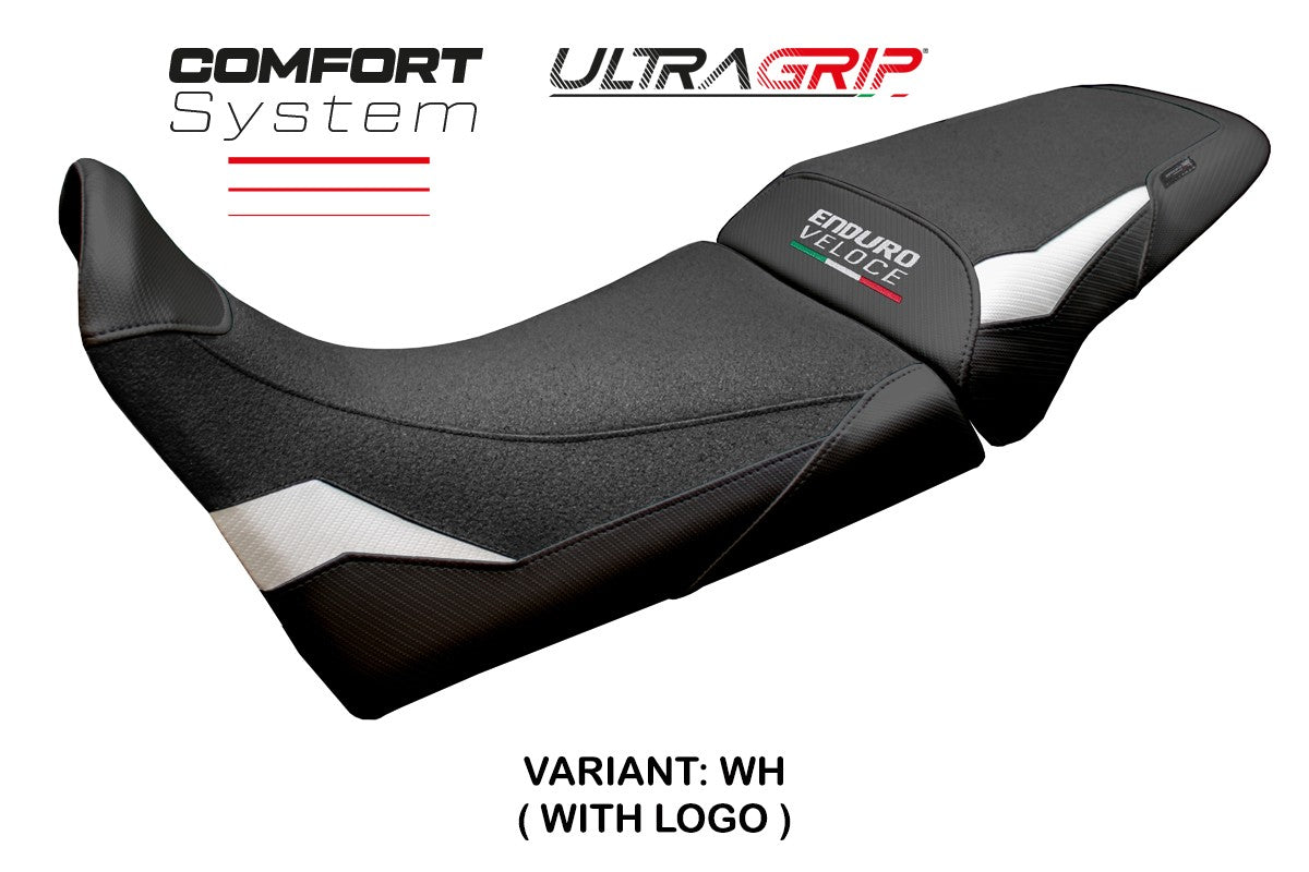 MV Agusta Enduro Veloce 2024-2025 Seat Cover Tappezzeria Italia TPZ Comfort Ultragrip White