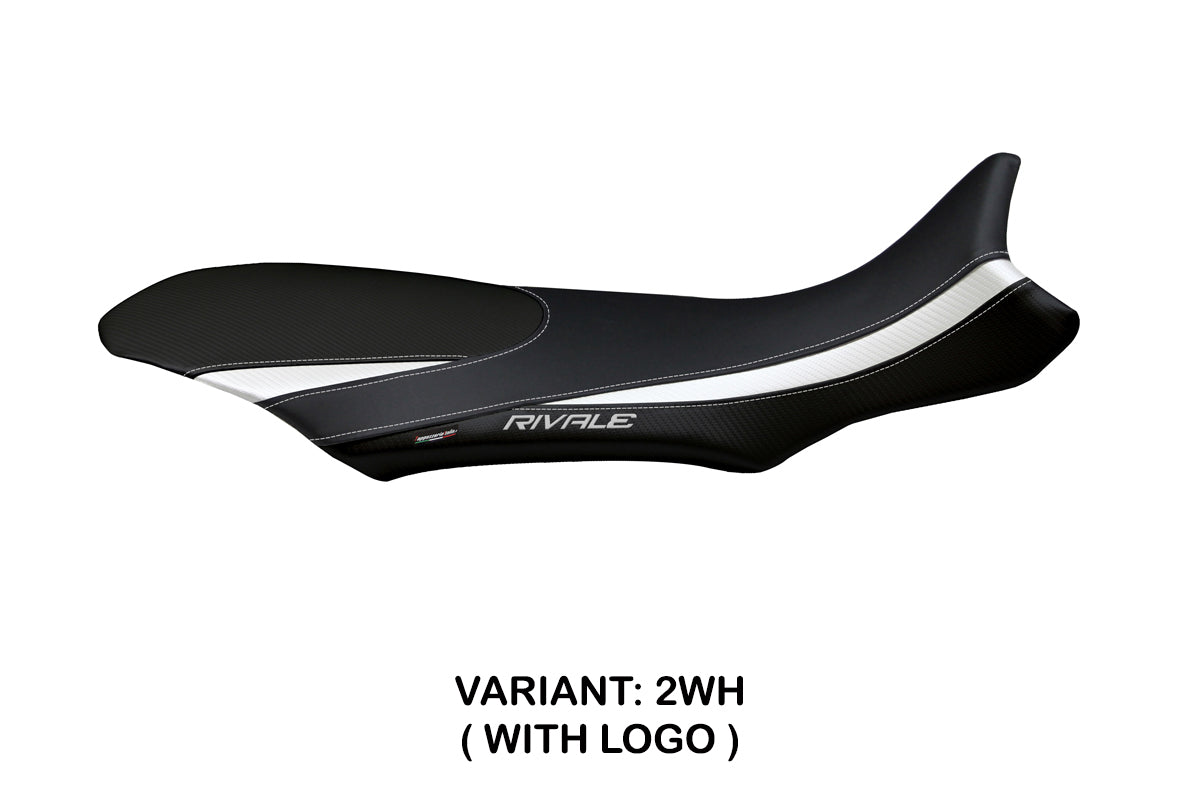 Funda de asiento MV Agusta Rivale 800 2013-2018 Tappezzeria Italia TPZ en blanco y negro