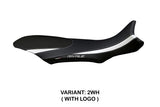 Funda de asiento MV Agusta Rivale 800 2013-2018 Tappezzeria Italia TPZ en blanco y negro