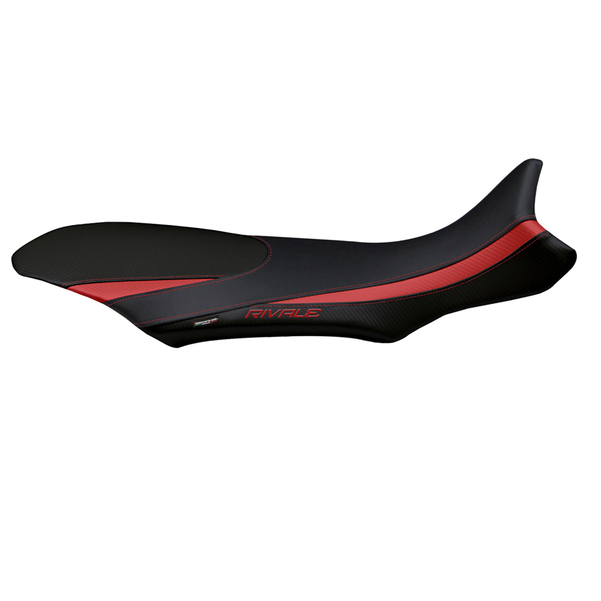 Funda de asiento MV Agusta Rivale 800 2013-2018 Tappezzeria Italia TPZ en rojo y negro