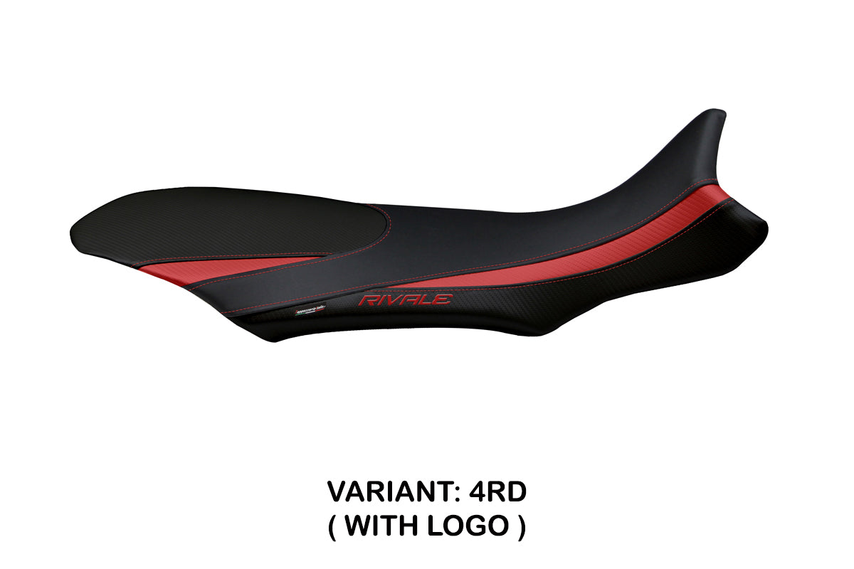 Funda de asiento MV Agusta Rivale 800 2013-2018 Tappezzeria Italia TPZ en rojo y negro