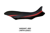 Funda de asiento MV Agusta Rivale 800 2013-2018 Tappezzeria Italia TPZ en rojo y negro